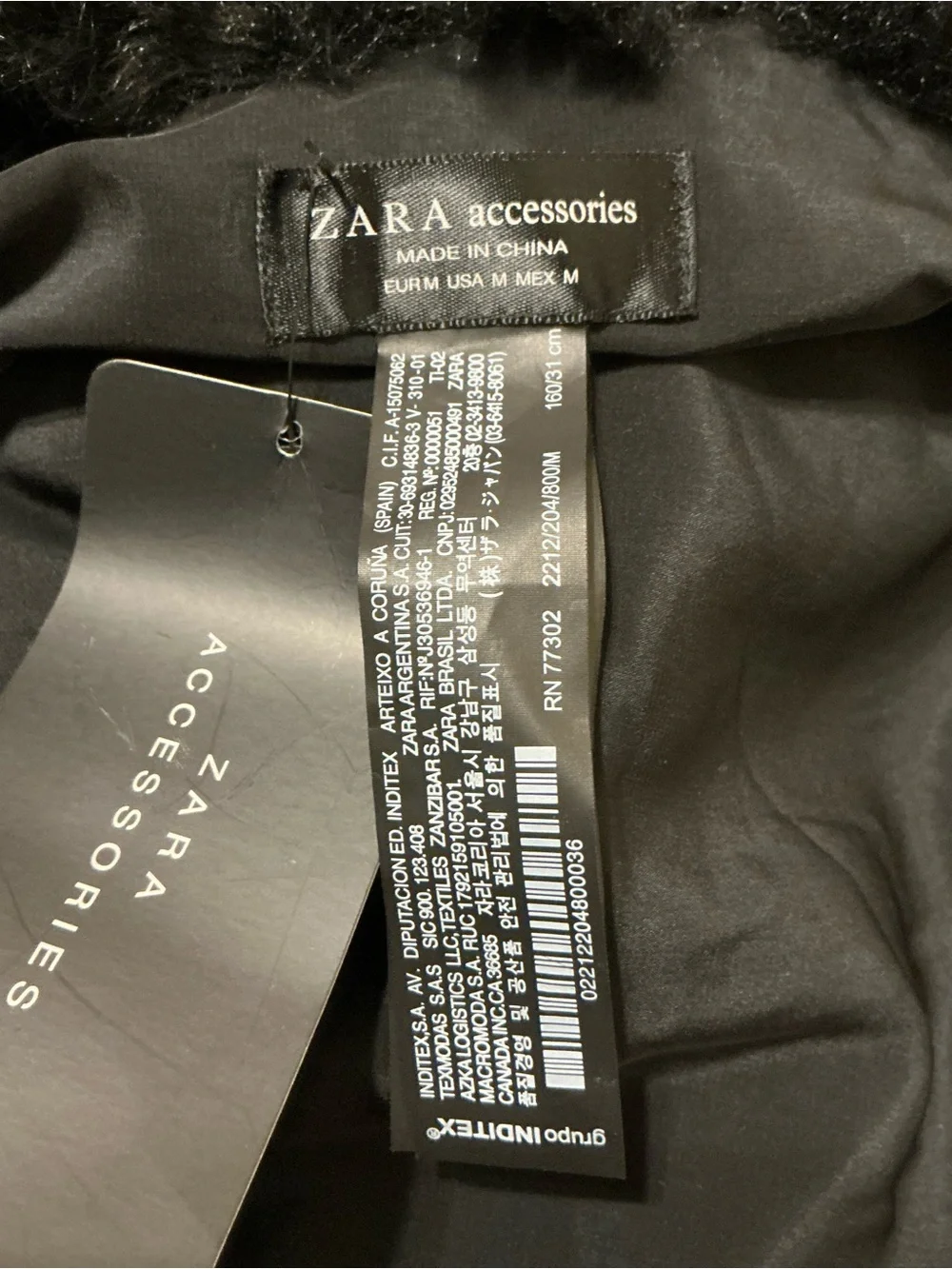 Zara Black Faux Fur Neck Wrap